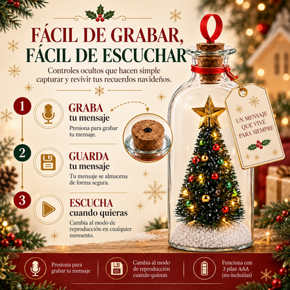 Botella de Recuerdos Navideños