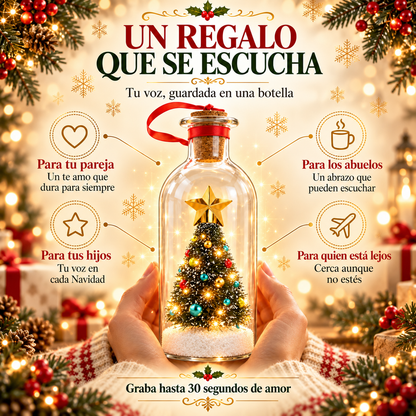 Botella de Recuerdos Navideños