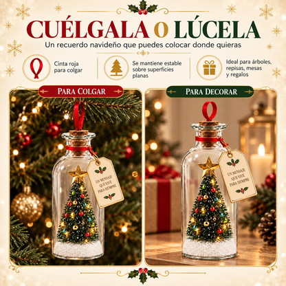 Botella de Recuerdos Navideños